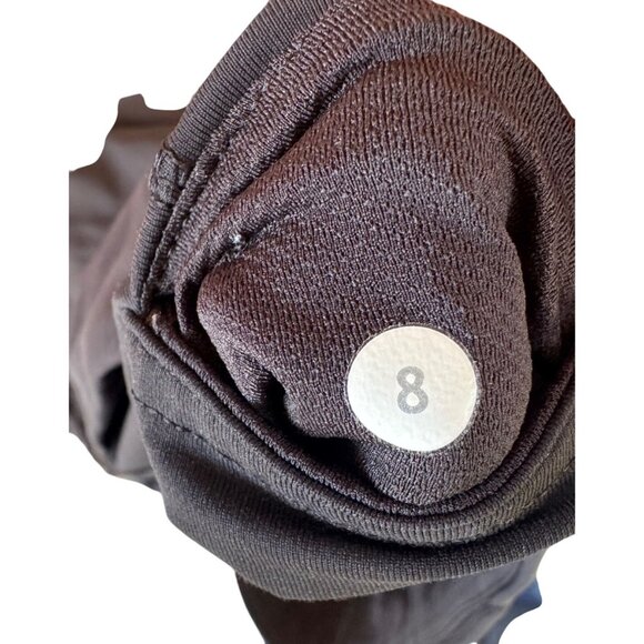 Lululemon Women's Black Ruched Biker Athletic Shorts Size 8 Activewear - Picture 8 of 8